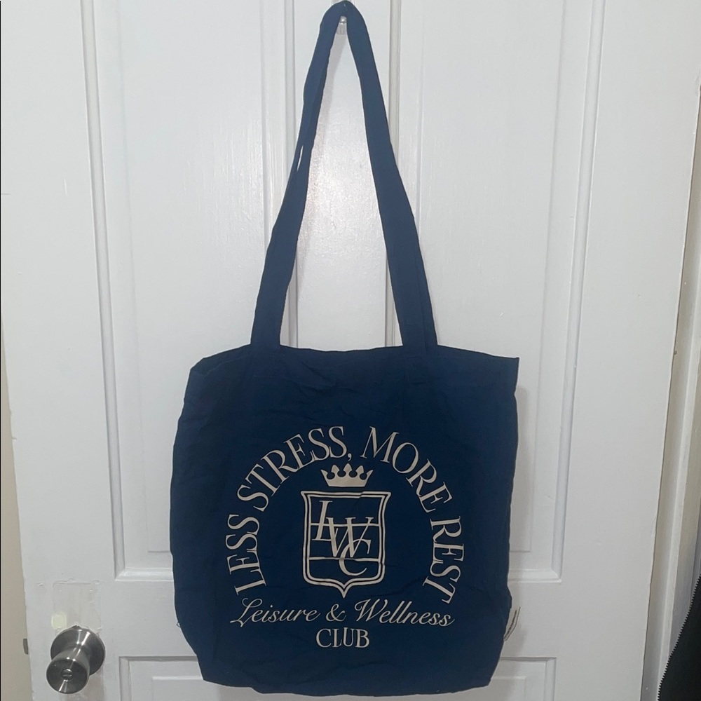 Cotton On Navy Tote with Gold Crest Logo
